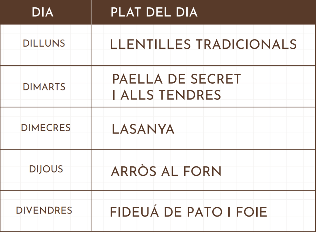 menu plato dia la mesedora
